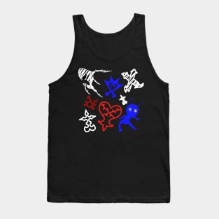 Kingdom Hearts crayon style drawing Tank Top